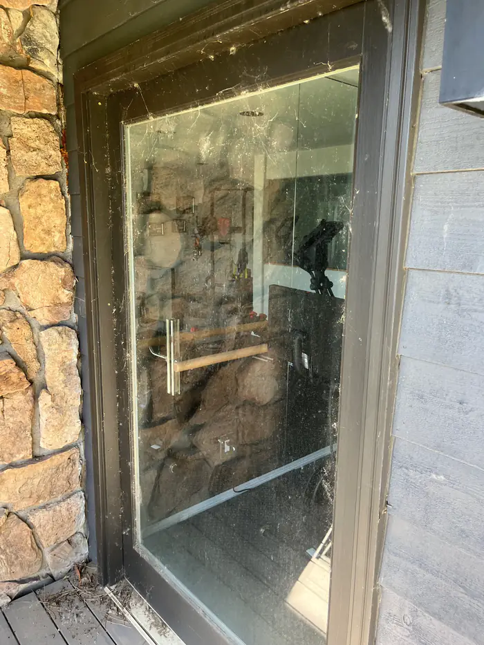Window before cleaning