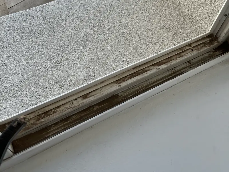 Window before cleaning